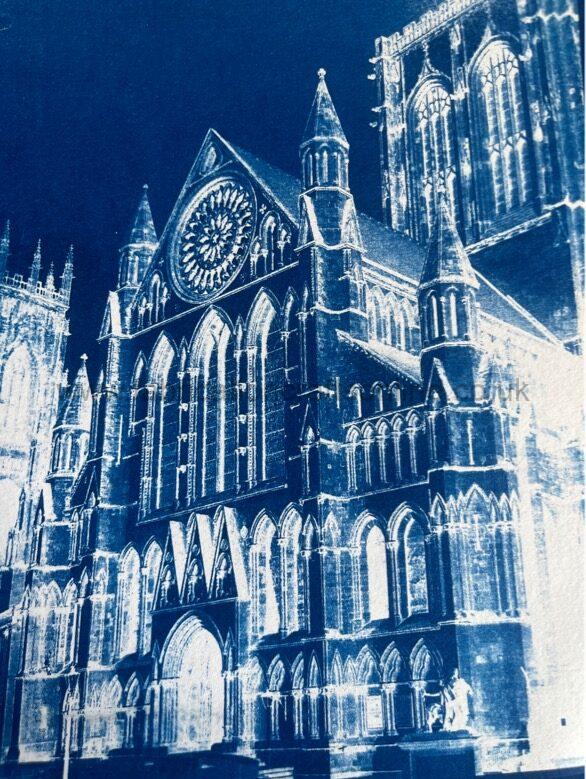 a cyanotype photographic print of york