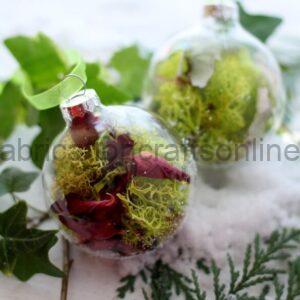 ELM Bauble Decoration filled with dried flowers and plants