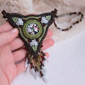 Bead Embroidered Necklace