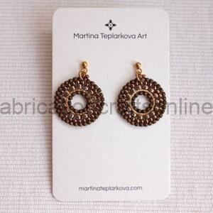 Beaded Disc Earrings