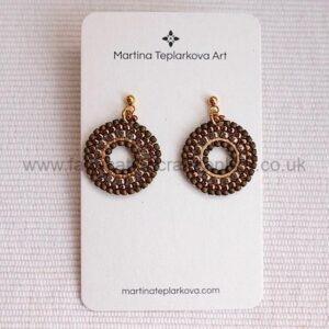 Beaded Disc Earrings