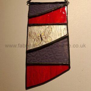 Butterfly stained glass panel
