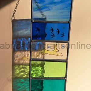Rabbit Stained Glass Panel