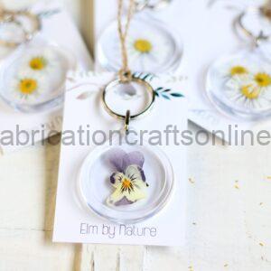 Pressed Flower Keyring