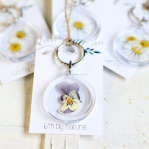 Pressed Flower Keyring