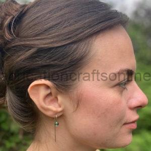 French ear wire with pale blue bead