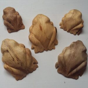 Hand carved wooden Leaf Frog