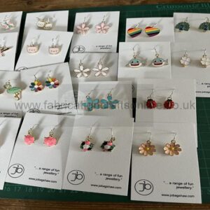 Fun enamel earrings with sterling silver ear wires