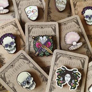 Greek mythology wooden pin badge