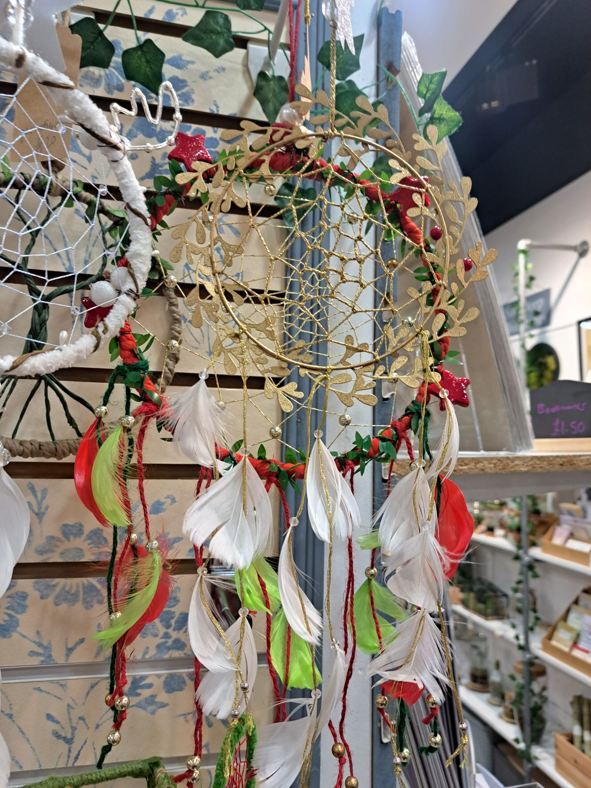 <p style="text-align: left;">a variety of unique handmade dreamcatchers in natural colours all with healing gemstones perfect boho gift for that special someone  this range comes in different sizes</p> 