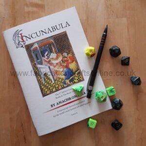 A role-playing game with a medieval image on the cover.