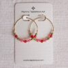 beaded hoop earrings made with stainless steel components and quality glass beads 