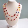 statement beaded necklace made with glass beads 