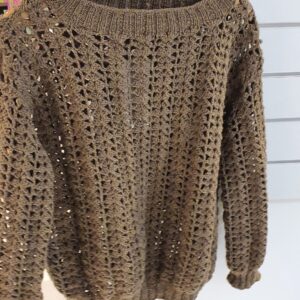 Handmade crochet sweater Latte