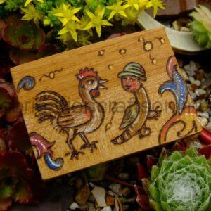 Pyrography Wooden Magnets