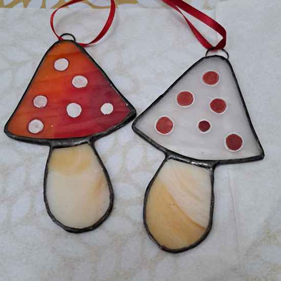 stained glass mushroom