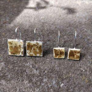 gold leaf earrings