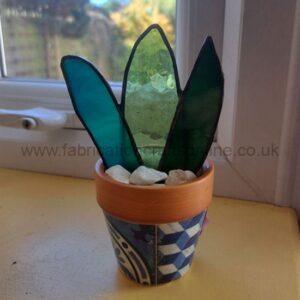 stained glass pot plant