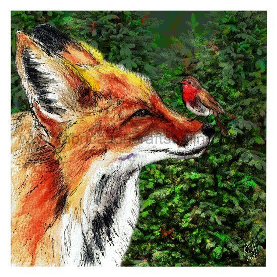 alttag fox and robin fox cards a big and glossy cards in five different foxy designs