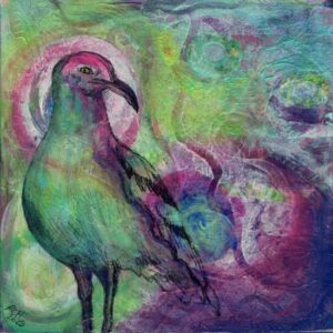 Small Collage on 8x8 Cradled Board