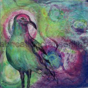 Small Collage on 8x8 Cradled Board