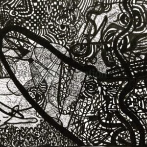 black and white art print