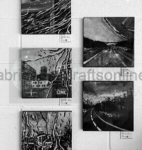 Black and White Acrylic Painting on wood