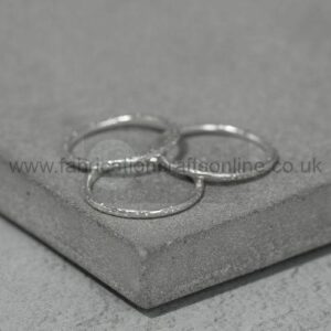 Sterling Silver Textured Stacking Rings