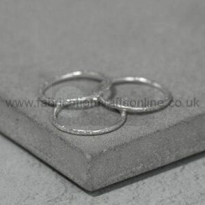 Sterling Silver Textured Stacking Rings