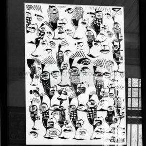 Ode to Nigel Black and White print