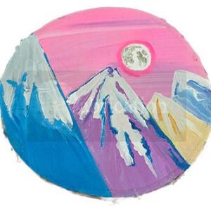 Winter log paintings