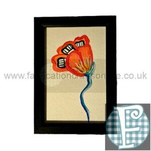 Mouthy Flower Acrylic Painting Framed