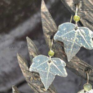Ivy Leaf Earrings with Semi-precious Stones