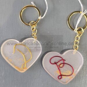 Wire letter keyring