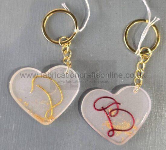 wire letter keyring copper wire ring