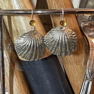 Pewter Shell Earrings