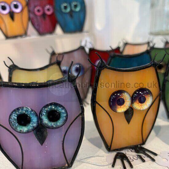 buy in store leeds and york or click and collect only
stained glass owls complete with glass eyes available in a variety of colours