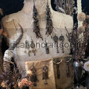 earrings made by bogsbane creations 