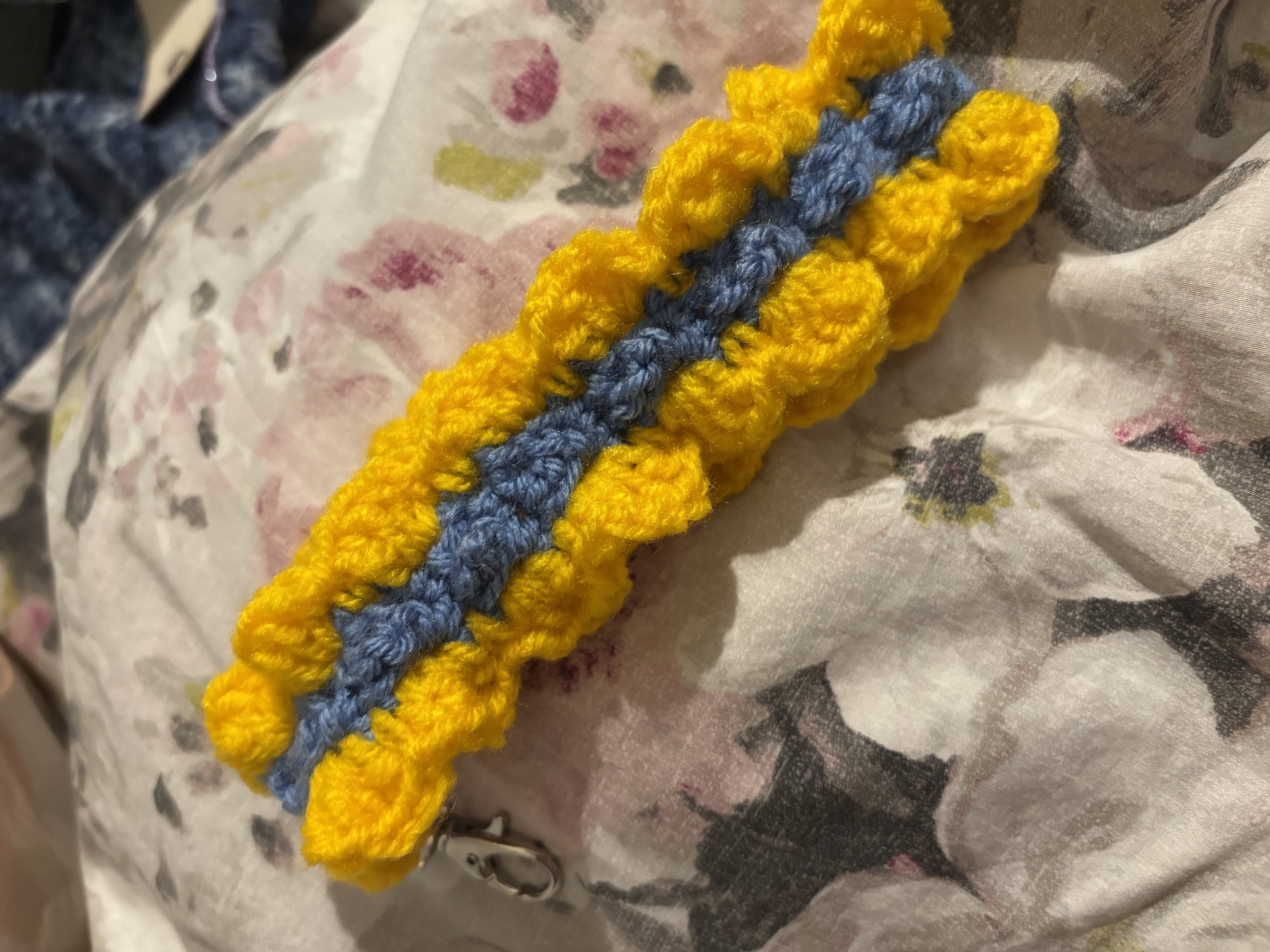 handmade crochet worry worm 