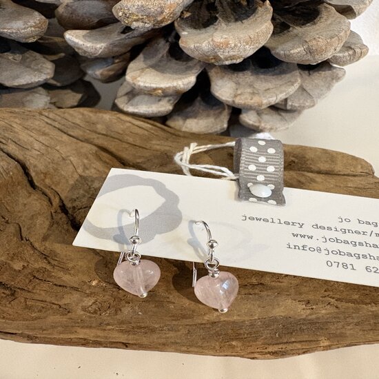 crystal beads on sterling silver hoop earrings 