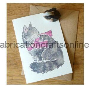 A6 watercolour animal card