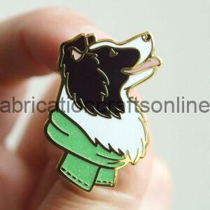 Dog enamel lapel pin badge