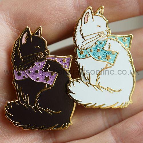 jes cat enamel lapel pin badge product only available in store cute hard enamel cloisonne lapel pin badge in various dog breed designs including border collies greyhounds and labradors in multiple colours please see in store for the current selection as this changes regularly