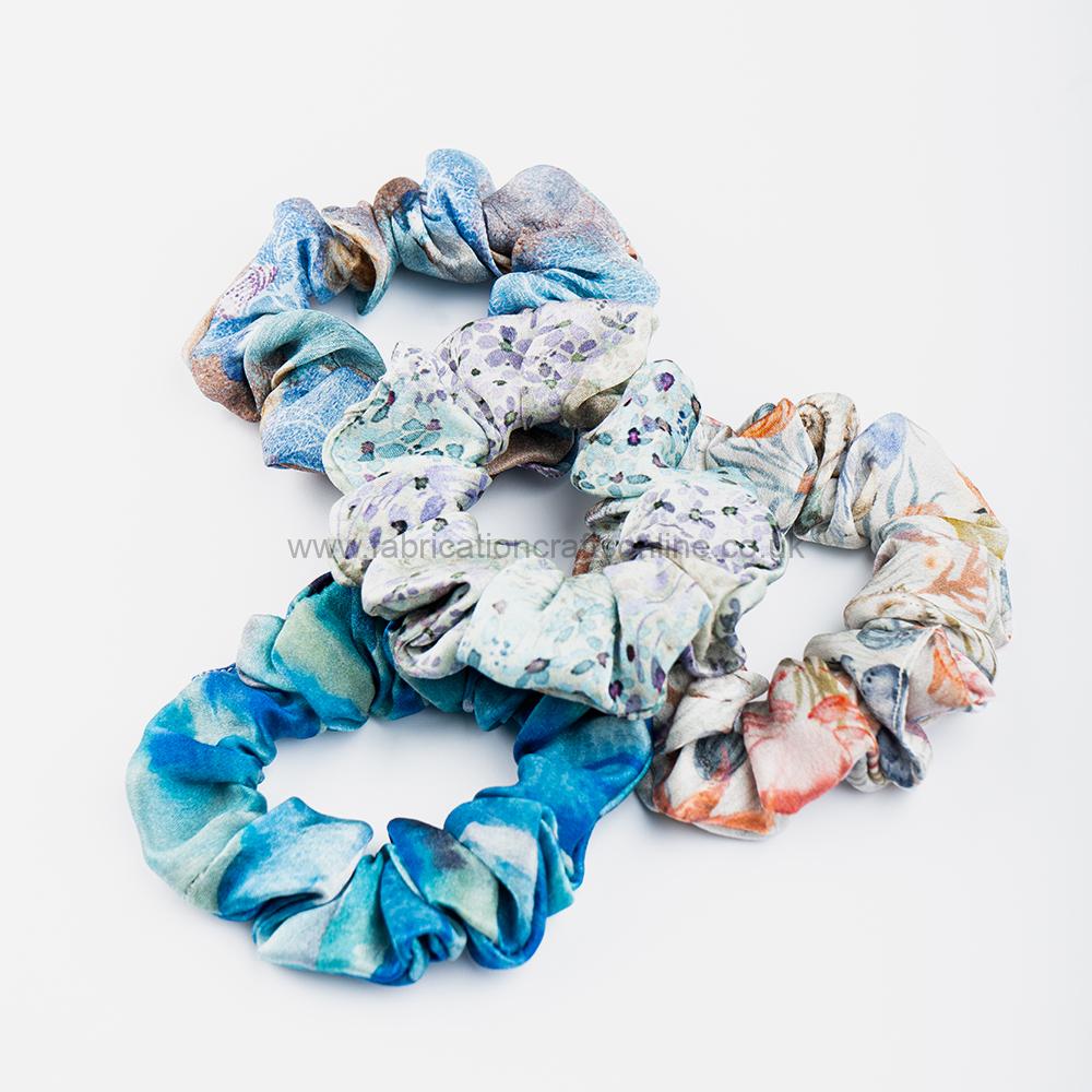 silk scrunchie handpainted designs