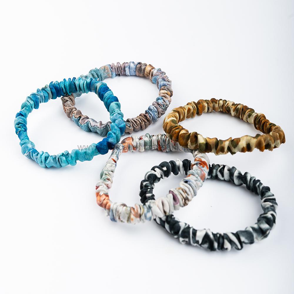 silk scrunchie skinny handpainted designs