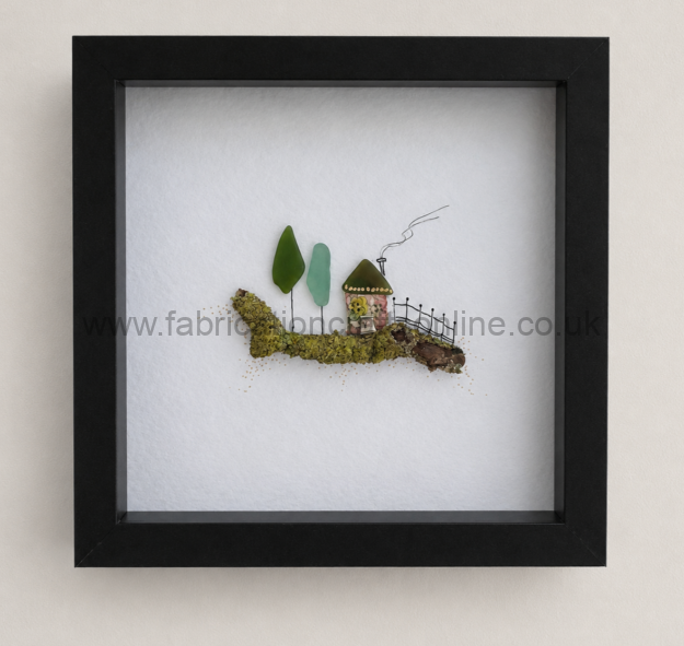 Sea Glass Art Birds <blockquote>a charming handcrafted bird artwork made using genuine sea glass vintage china and mixed media beautifully presented in a × cm glass fronted shadow box frame ready to hang or display on a shelf</blockquote>
