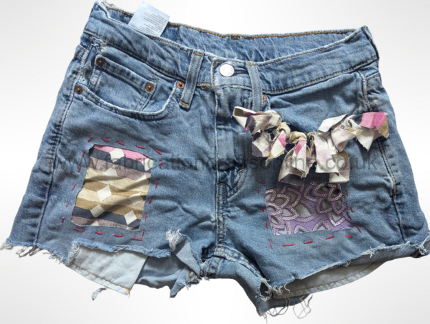rescued and refashioned levi denim hot pants