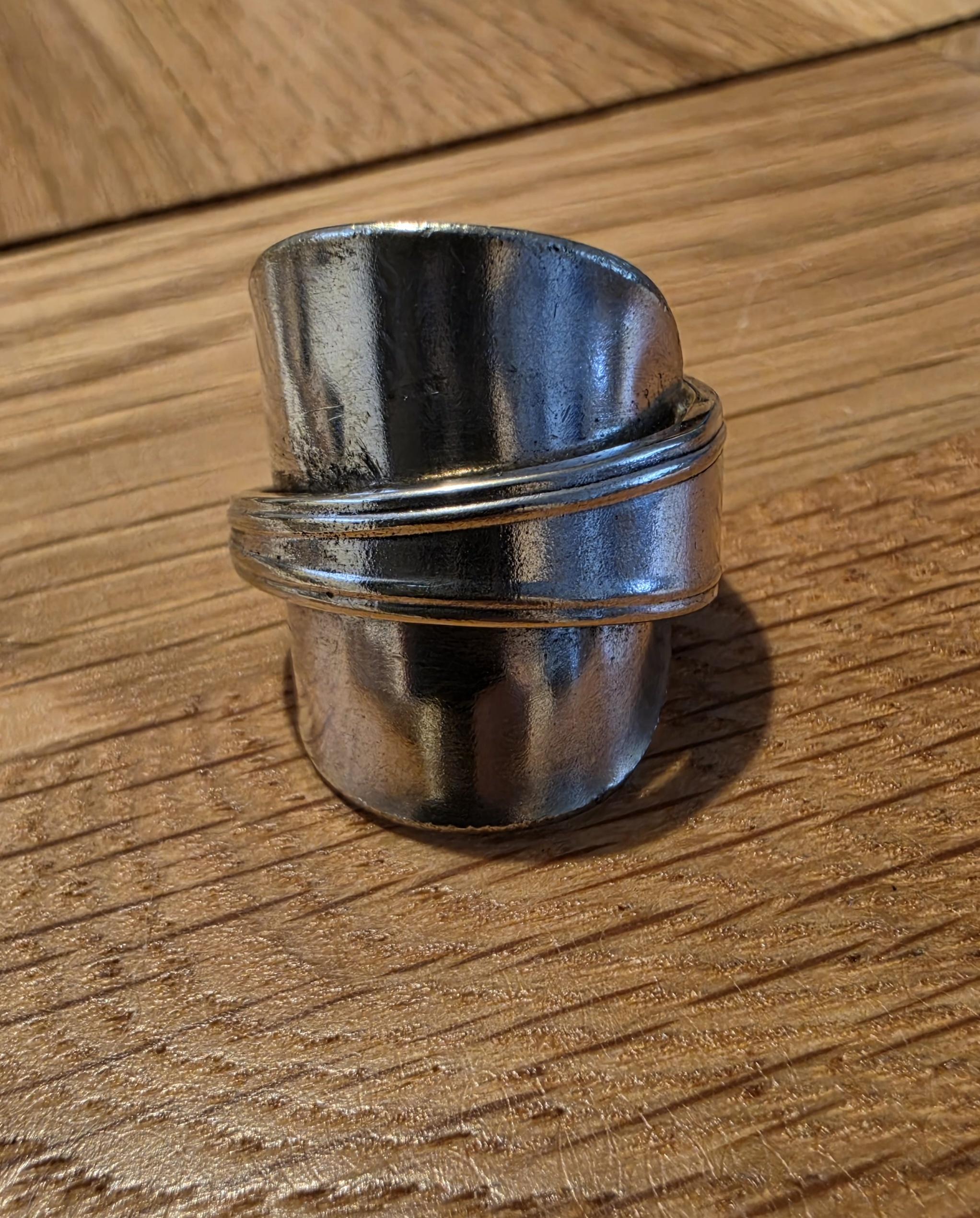 Spoon Ring Wrap handcrafted vintage spoon ring with an elegant floral and scroll design carefully shaped from a vintage spoon and polished to a bright finish creating a timeless statement piece uk size t½