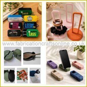 Collection of 3D printed holders, including bag, spoon and phone holders