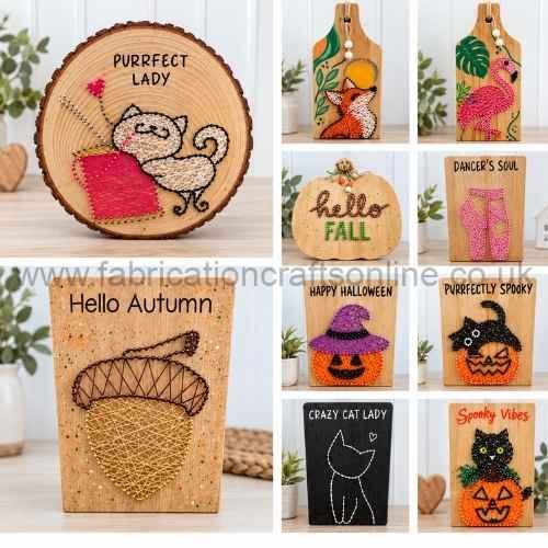 string art decorative signs button badges themed designs